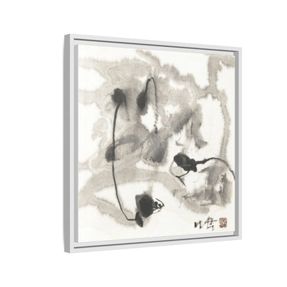 Framed Matte Canvas Art - Abstract Hotel Scenic Decor - Multi-Color Wall Art