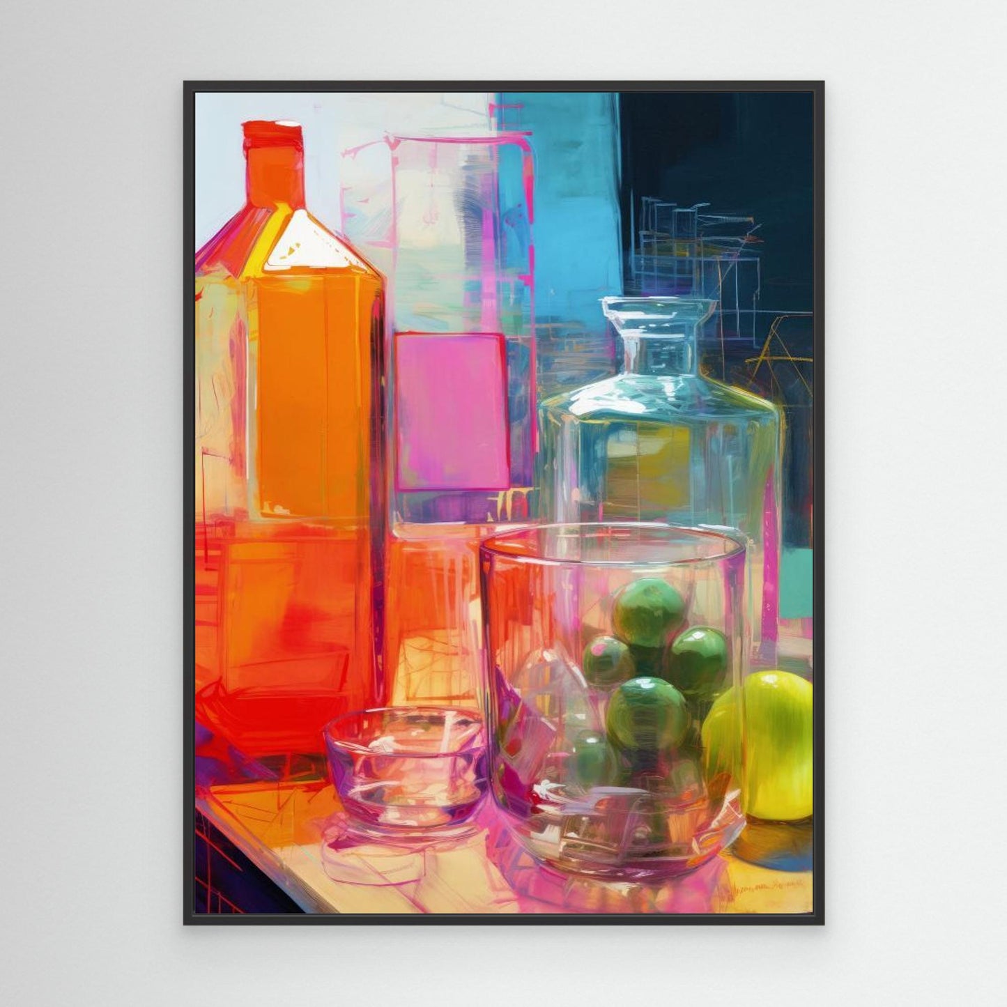 Neon Still Life No 2 by Treechild - Canvas Print