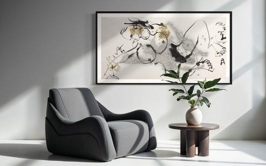 Reclining Muse-Canvas Print