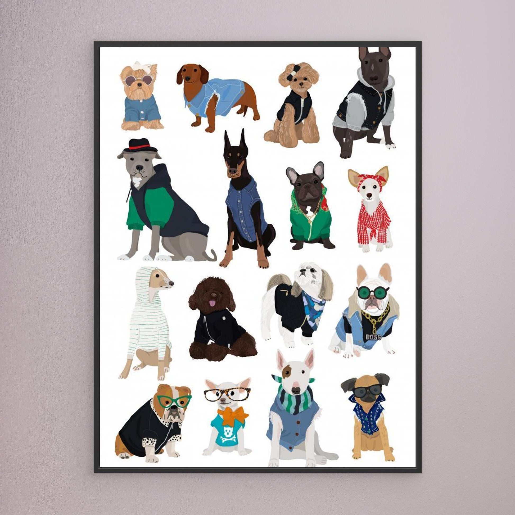 Cool Dog Print by Hanna Melin