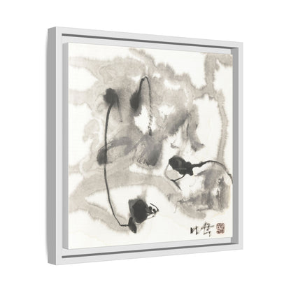 Framed Matte Canvas Art - Abstract Hotel Scenic Decor - Multi-Color Wall Art