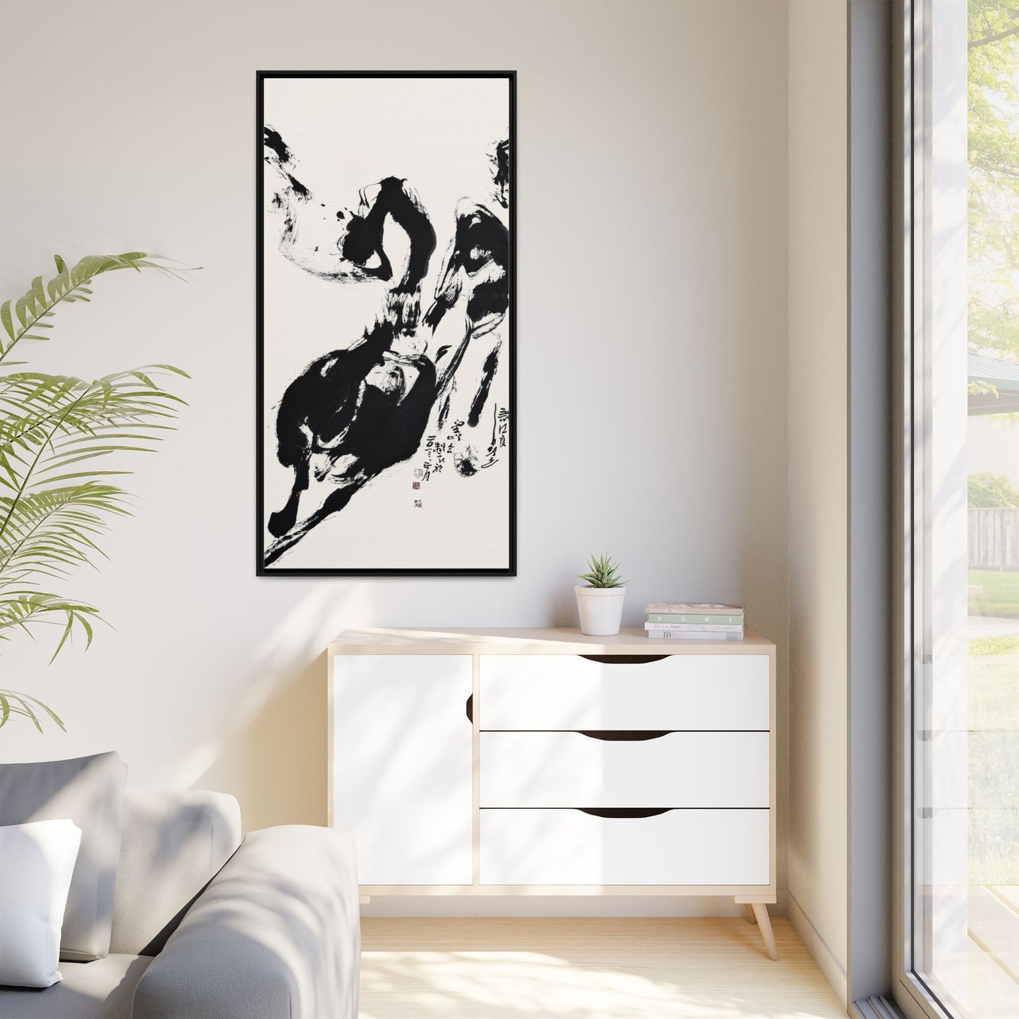 Abstract Framed Canvas Print – Multi-Color Art for Contemporary Spaces