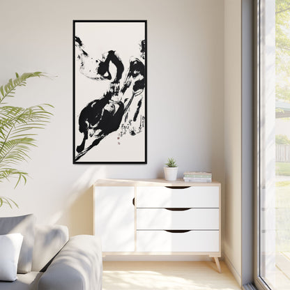 Abstract Framed Canvas Print – Multi-Color Art for Contemporary Spaces