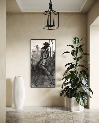 Stride Through the Mist - Canvas Print