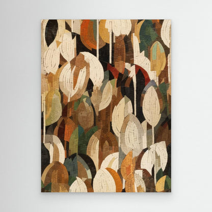 Mosaic Leafs by Treechild - Canvas Print