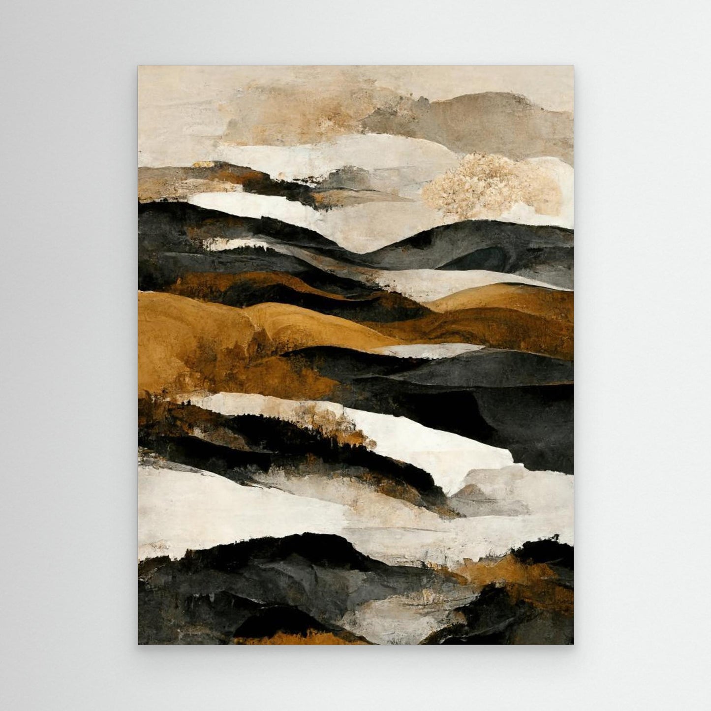 Ochre And Beige Mountains by Treechild - Canvas Print