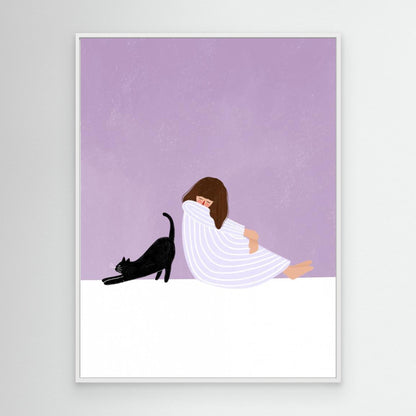 Girl and Cat by Bea Müller