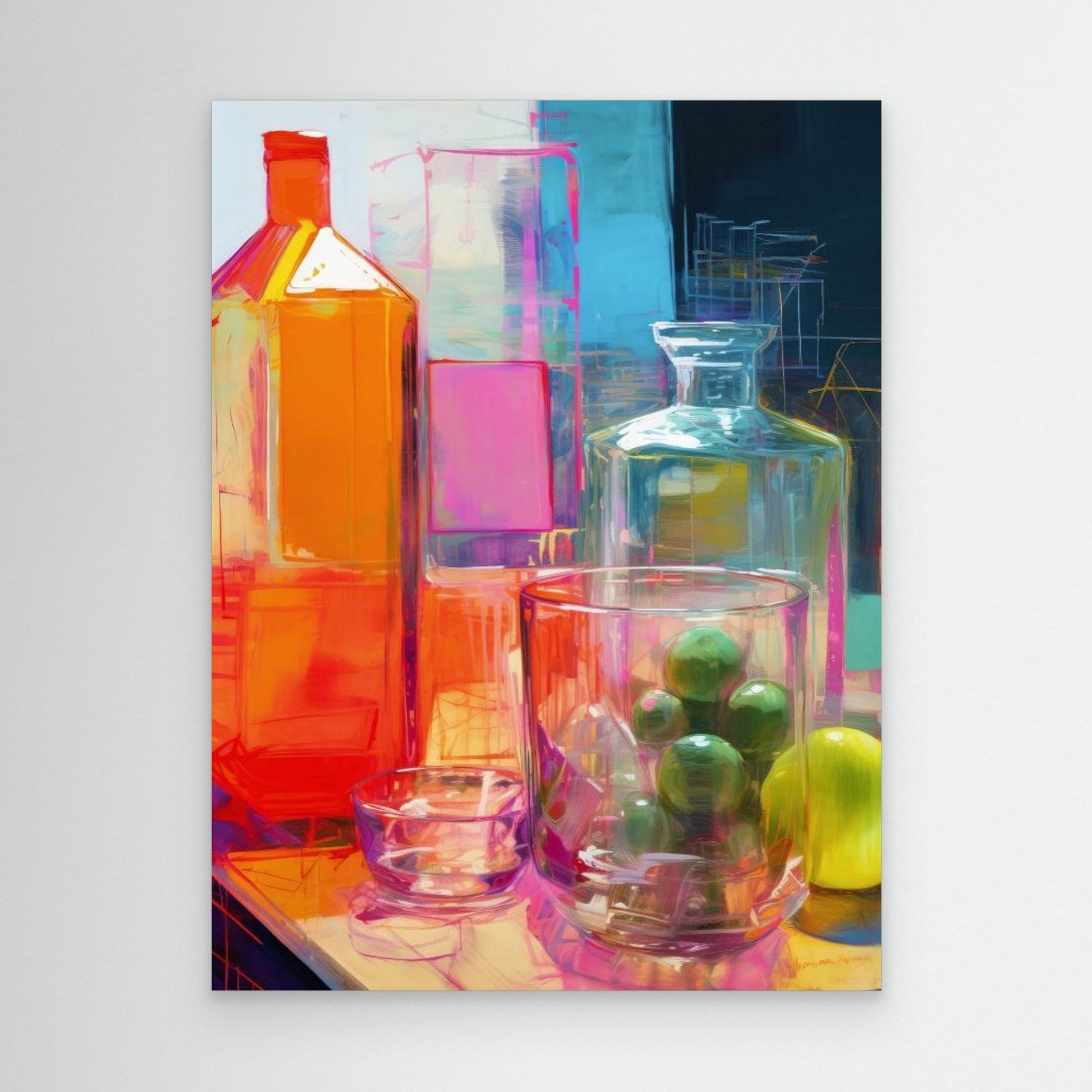 Neon Still Life No 2 by Treechild - Canvas Print