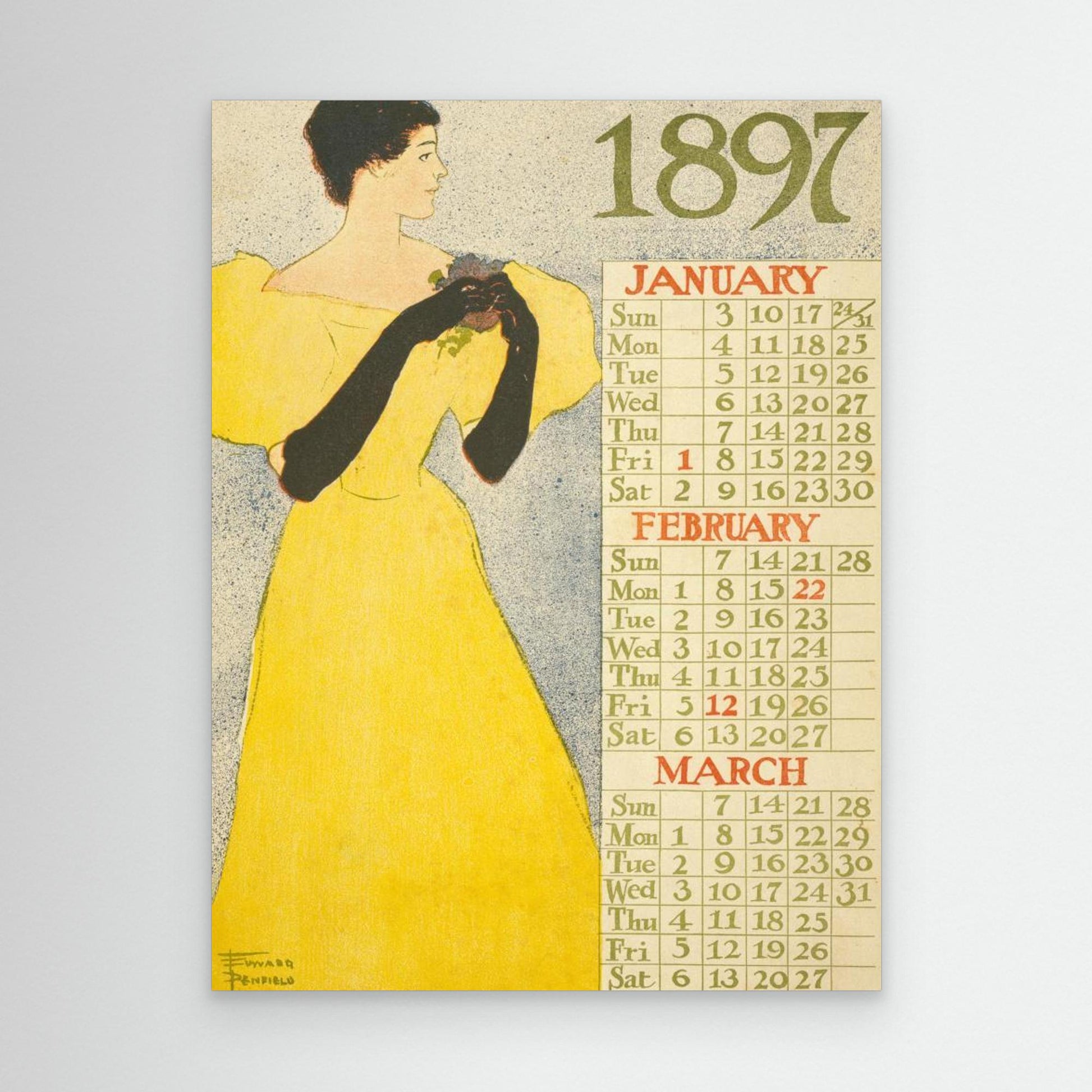 Calendar 1897 (1896) by Pictufy