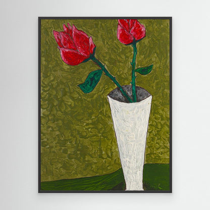 Roses On Green by Dale Hefer &Amp; Family