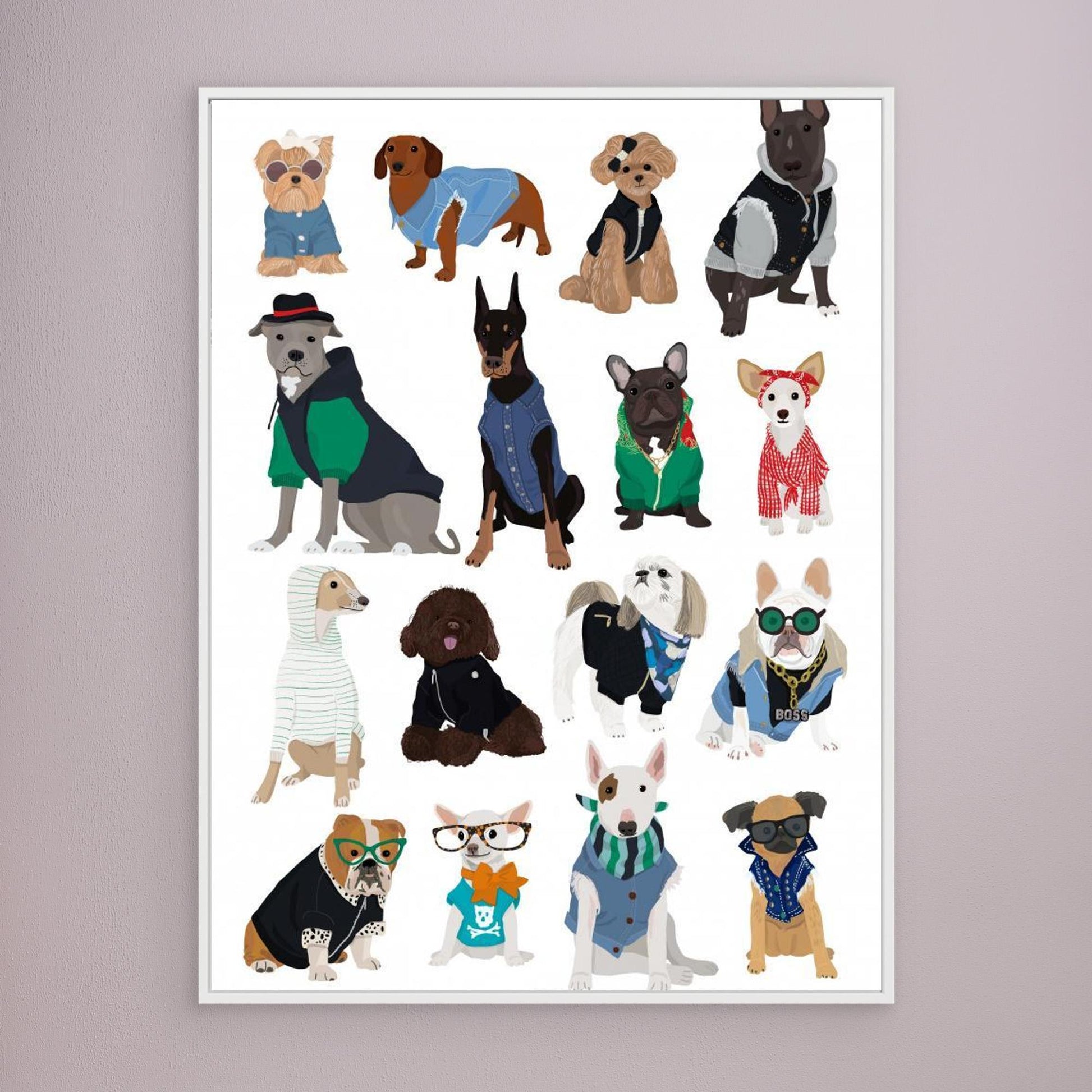 Cool Dog Print by Hanna Melin