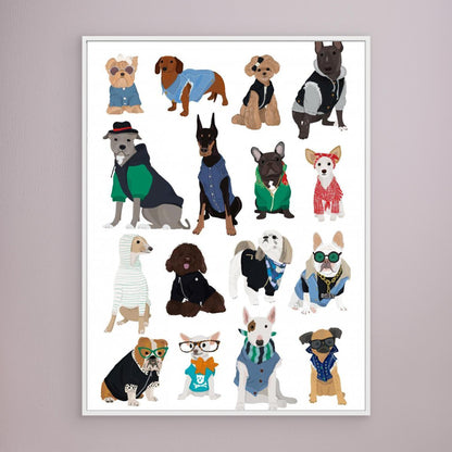 Cool Dog Print by Hanna Melin
