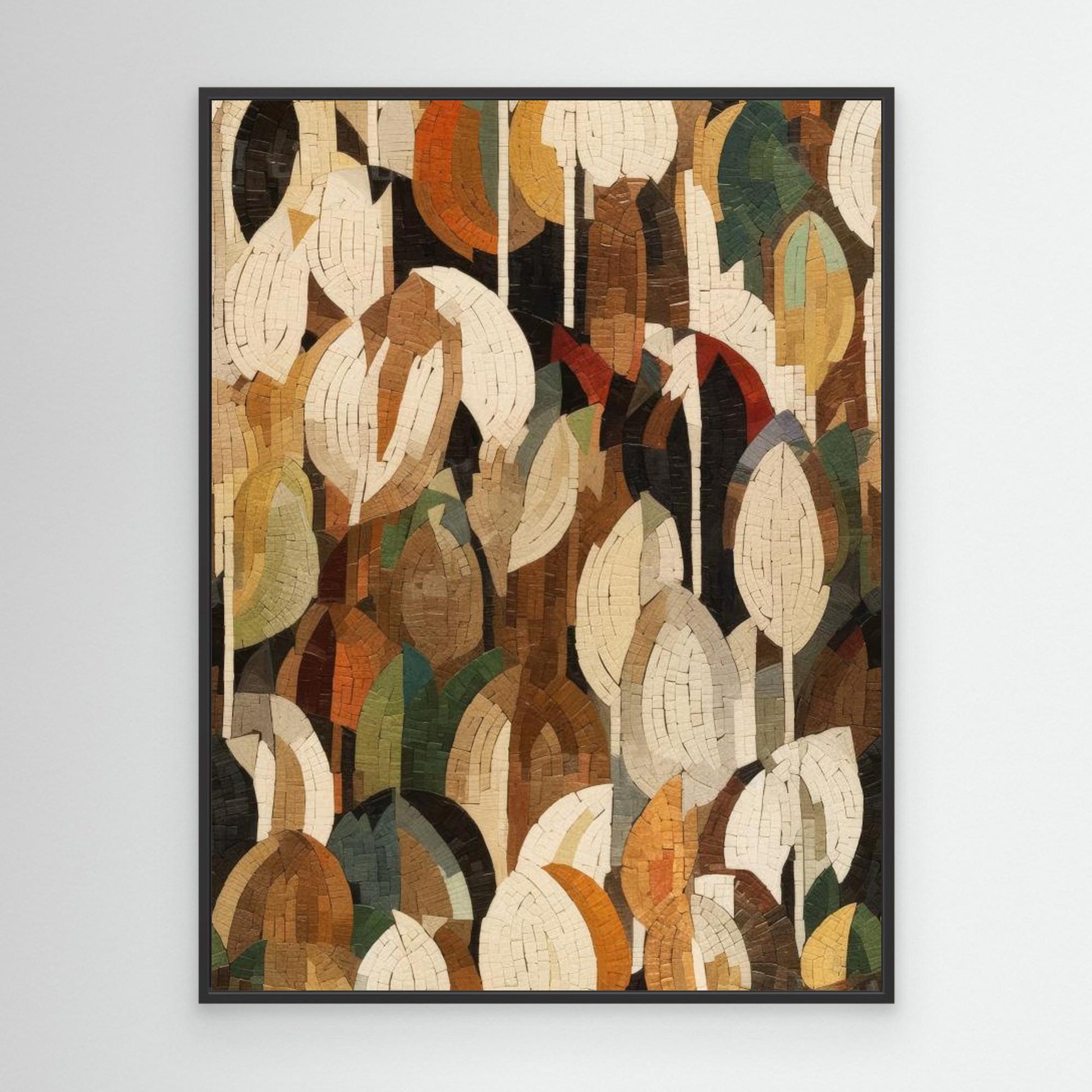 Mosaic Leafs by Treechild - Canvas Print