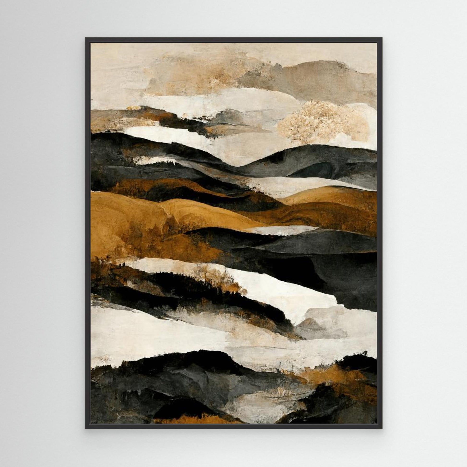 Ochre And Beige Mountains by Treechild - Canvas Print